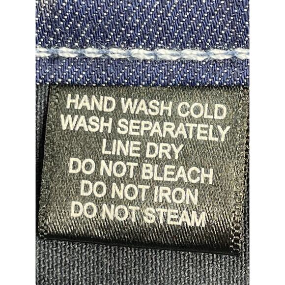 Blue Delta Denim Jeans Size 32X30 Natural Indigo White Stitching Custom Bespoke - Picture 13 of 13